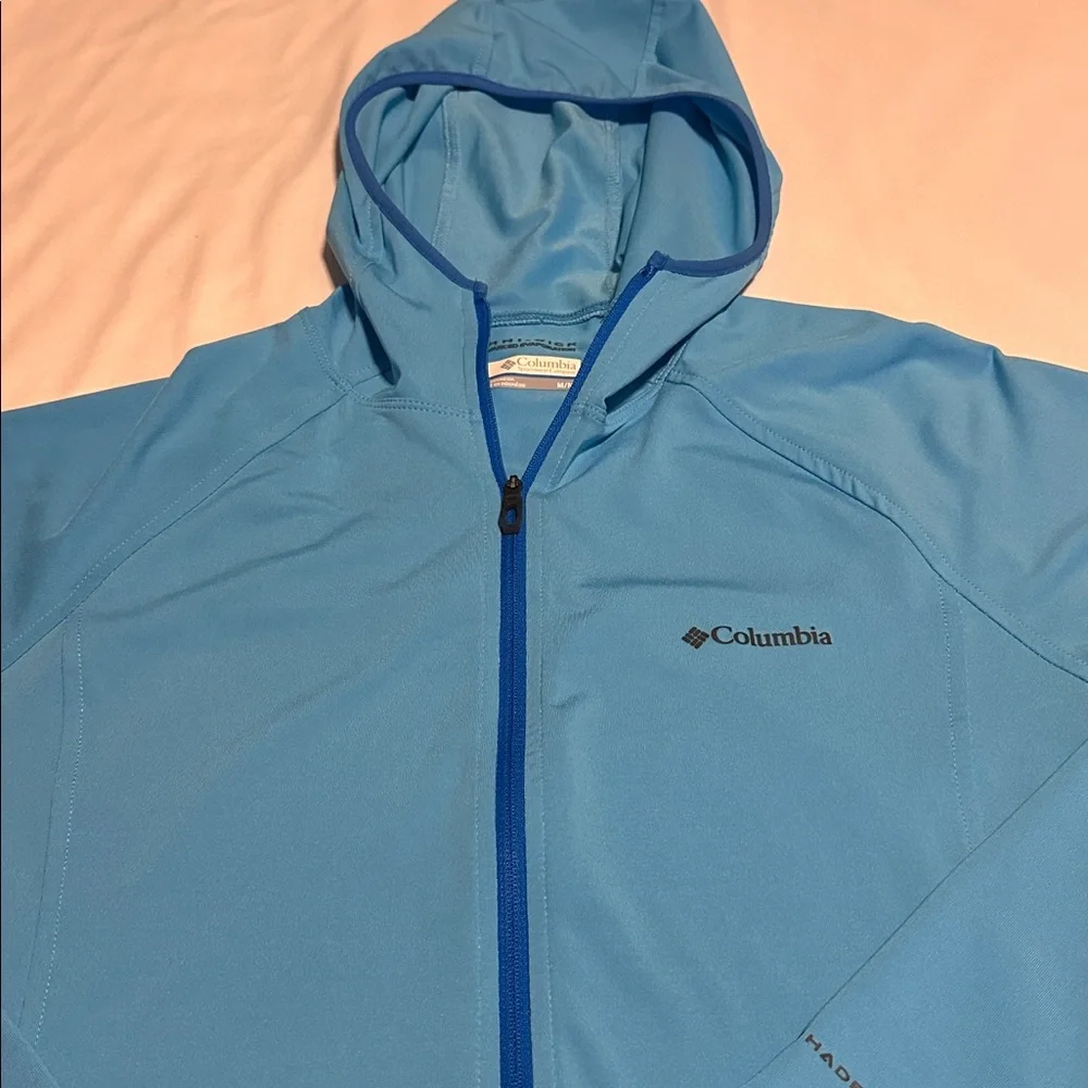 Columbia Omni-Wick Light Blue Full-Zip Hooded Jacket